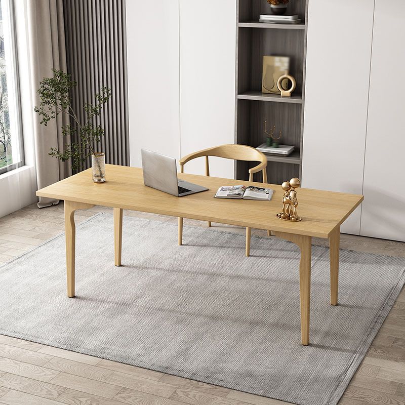 Modern Writing Desk Rectangular Solid Wood Office Desk for Home Clearhalo 'furn' 'furn_office_desk' 'Furniture' 'Office Desks' 'Office Furniture' 'office_desk' 1200x1200_29ae61c4-51f8-45b9-82be-fa40dc44114a