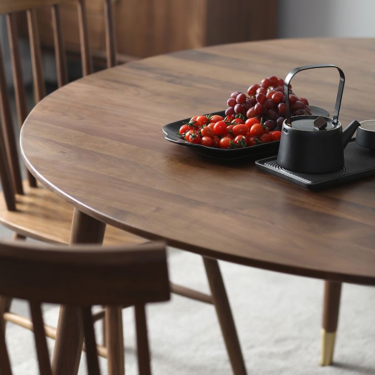 Round 4-foot Dining Site Table Modern Style Solid Wood Table for Indoor Clearhalo ' dining_table' 'Dining Tables & Seating' 'Dining Tables' 'furn' 'furn_dining_table' 'Furniture' 'furniture_dining_table' 'Kitchen & Dining Furniture' 'kitchen&dining_furn' 'kitchen' 'kitchen_dining_table' 1200x1200_29b04bef-0d80-4bf9-b4d5-fd146dffd205