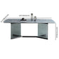 Blue Rectangle Sintered Stone Dining Table for 4/6 with Glass Base Dining Set for Restaurant Clearhalo 'Dining Room Sets' 'Dining Tables & Seating' 'dining_room_set' 'furn' 'furn_dining_room_set' 'Furniture' 'furniture_dining_room_set' 'Kitchen & Dining Furniture' 'kitchen&dining_furn' 'kitchen' 1200x1200_29b338b1-3bc8-4cf5-a576-d7afeef6622f