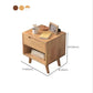 Solid Wood Nightstand Contemporary Bedside Cabinet with Legs