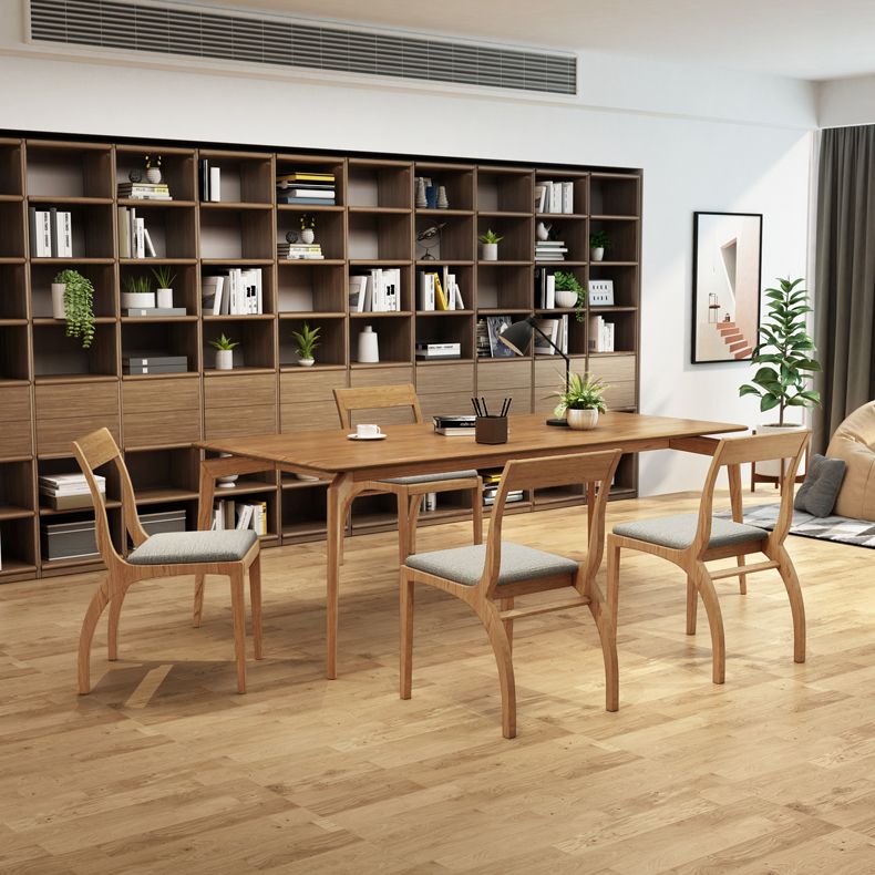 Ash Solid Wood Dining Table Mid-Century Rectangle Dining Table for Dining Room