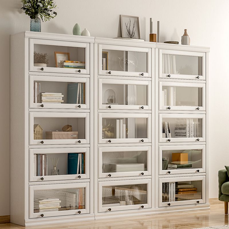 Modern Style Closed Back Bookshelf Standard Solid Wood Bookcase with Cabinets Clearhalo 'Bookcases' 'furn' 'furn_bookcases' 'Furniture' 'Office Furniture' 1200x1200_29b6972e-2a1f-4fda-941e-0ad94c43747b