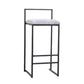 Indoor Modern Upholstered Counter Height Stool Footrest Low Back Bar Stool