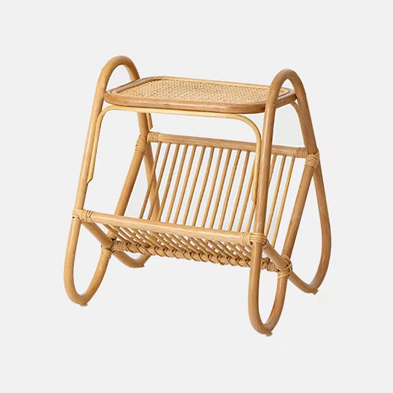 Tavolo accento laterale di divano in legno in stile asiatico soggiorno snack snack laterale