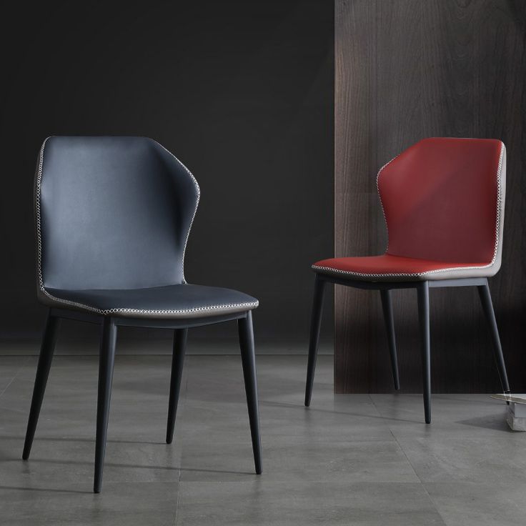 Industrial Metal Dining Chair Armless Dining Room Wingback Dining Chair (Set of 2) Clearhalo ' kitchen&dining_furn' 'Dining Chairs' 'Dining Tables & Seating' 'dining_chair' 'furn' 'furn_dining_chair' 'Furniture' 'furniture_dining_chair' 'Kitchen & Dining Furniture' 'kitchen' 1200x1200_29b93455-b423-49d6-860c-fa31845963ac