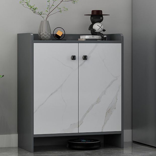 Moderno legno ingegnerizzato 39 "h sideboard buffet sala da pranzo buffet server in grigio