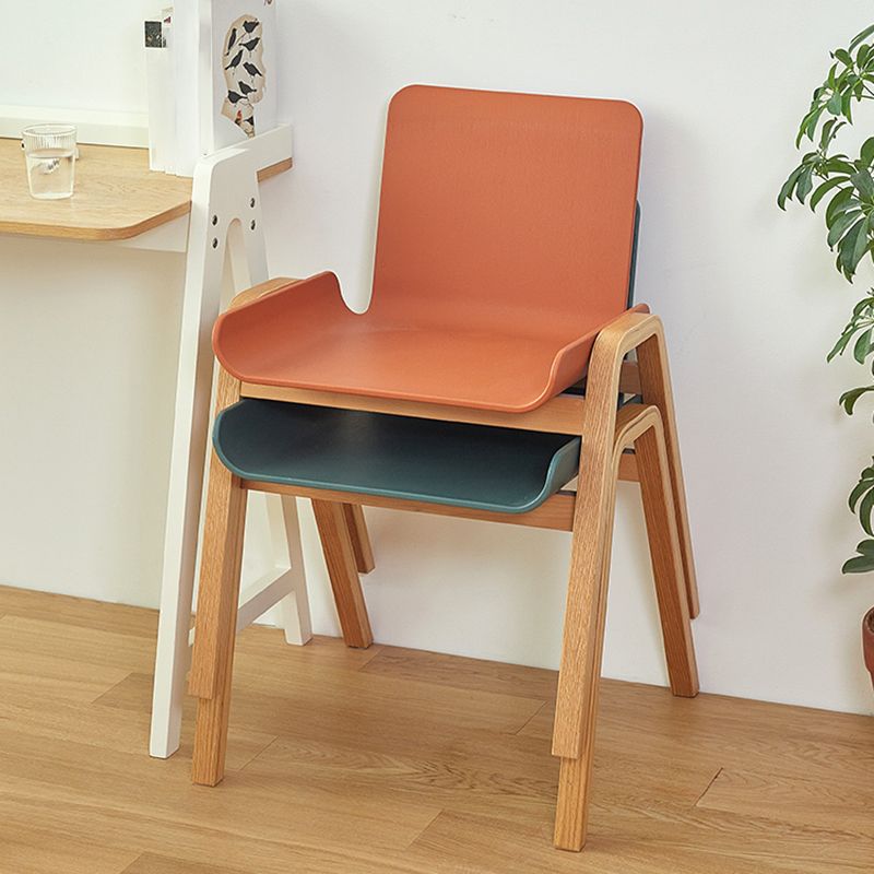 Contemporary Style Dining Chair Kitchen Armless Side Chair with Wooden Legs Clearhalo ' kitchen&dining_furn' 'Dining Chairs' 'Dining Tables & Seating' 'dining_chair' 'furn' 'furn_dining_chair' 'Furniture' 'furniture_dining_chair' 'Kitchen & Dining Furniture' 'kitchen' 1200x1200_29bb14b8-0095-4708-9a6d-940135dba1f2