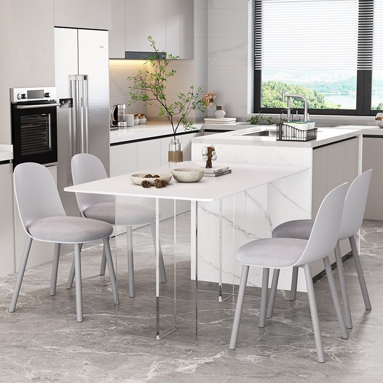 1/2/5/7 piezas Modern sintered Stone Top Cining Base acrílico Juego para el hogar