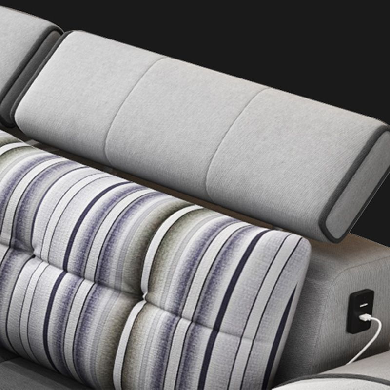 Sectores modulares de muebles de cuero y lino contemporáneo de cuero y lino