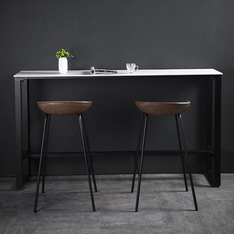 Industrial Rectangle Top Counter Table Stone Top 42-inch Height Table for Coffee Shop Clearhalo 'Bar Furniture' 'Bar Tables' 'bar_tables' 'furn' 'furn_bar_tables' 'Furniture' 'furniture_bar_tables' 'Kitchen & Dining Furniture' 1200x1200_29bdf0c5-7174-4165-a0d9-5e7876a80e61