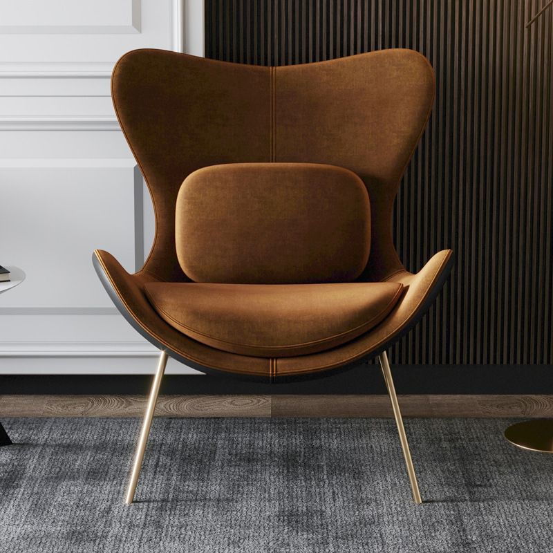 Velvet Accent Chair 33.85" Wide Armless Accent Room Chair for Living Room Clearhalo 'Accent Chairs' 'accent_chairs' 'Chairs & Seating' 'furn' 'furn_accent_chairs' 'Furniture' 'Living Room Furniture' 1200x1200_29bec731-593b-4d01-b58a-c9c59204089a