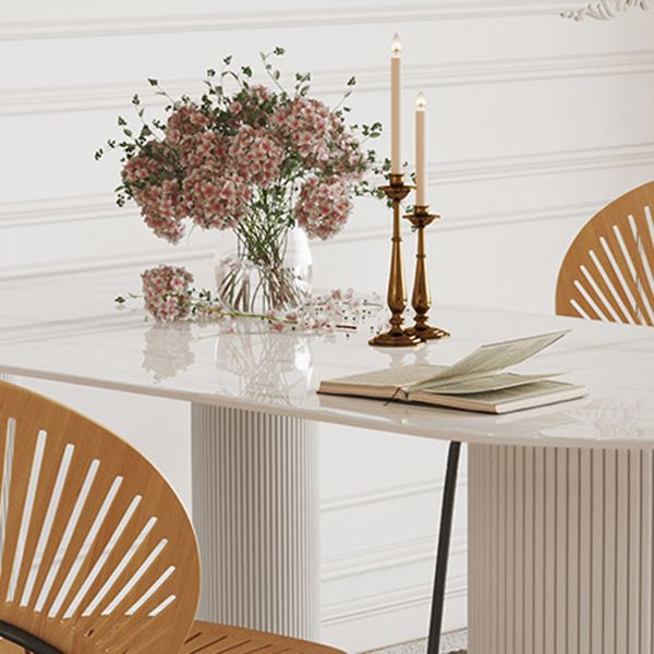 Minimalistische witte eettafelset 1/4/5/7-delig Thuistafel en stoelen