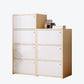 Modern Style Bookcase Wood Closed Back Bookshelf with Door for Home Office