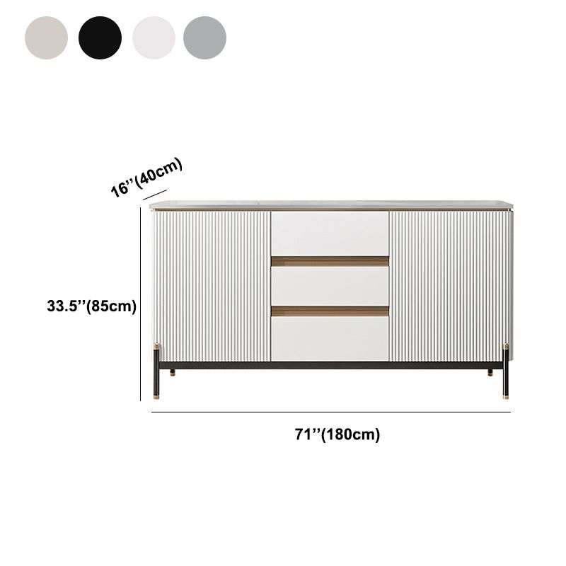 Segero Glam Singboard Servidor de piedra sinterizado con puerta y cajón