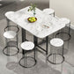 Modern Folding Dining Table Rectangle Wooden Top with Black Metal Base Clearhalo 'Dining Tables & Seating' 'Dining Tables' 'dining_table' 'furn' 'furn_dining_table' 'Furniture' 'Kitchen & Dining Furniture' 1200x1200_29c5d644-6c60-45ac-bfe8-e11e7751c4fb