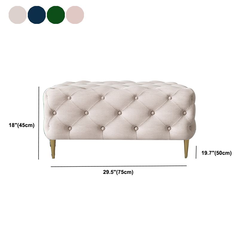 Glam Tufted Bedroom Bench, Foam Filled Bench with Metal Legs Clearhalo 'Benches' 'Chairs & Seating' 'furn' 'furn_benches' 'Furniture' 'Living Room Furniture' 1200x1200_29c63f2d-fc91-4855-823d-f6ceeb9c9372