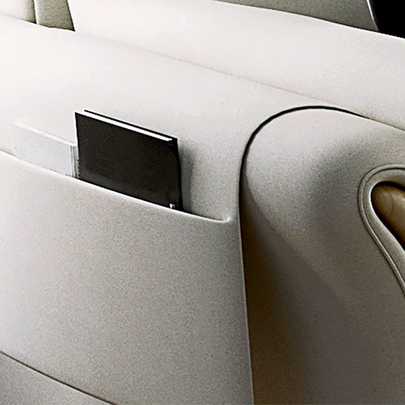 Nrdic stof stationaire woonkamer wijd uitlopende armkussens bank chaise