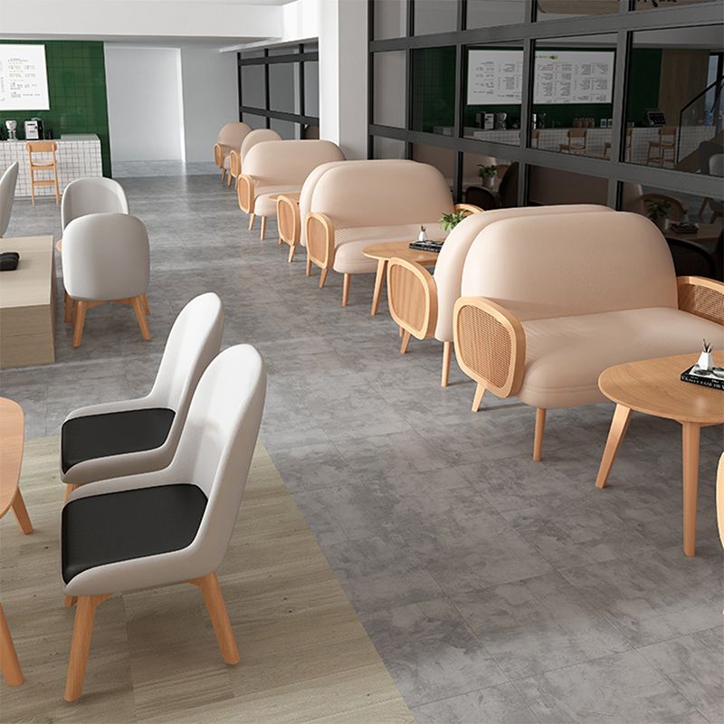 Faux Leather Scandinavian Curved Sofa with Tight Back for Apartment Clearhalo 'furn' 'furn_sofas' 'Furniture' 'furniture_sofas' 'kitchen' 'kitchen_sofas' 'Living Room Furniture' 'Sofa' 'sofas' 1200x1200_29c80461-884b-4b36-8208-c01bfb7958bf