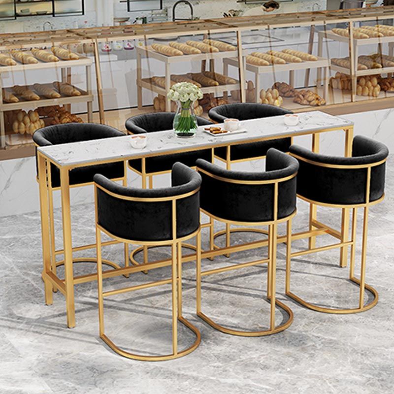 Artificial Marble Bar Table 42-inch Height Metal Base Bistro Table for Living Room Clearhalo 'Bar Furniture' 'Bar Tables' 'bar_tables' 'furn' 'furn_bar_tables' 'Furniture' 'furniture_bar_tables' 'Kitchen & Dining Furniture' 1200x1200_29c9f1c3-19d5-4b24-8be2-e2af413db4c6