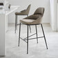 Matte Finish Faux Leather Stools Contemporary Indoor Bar Stools