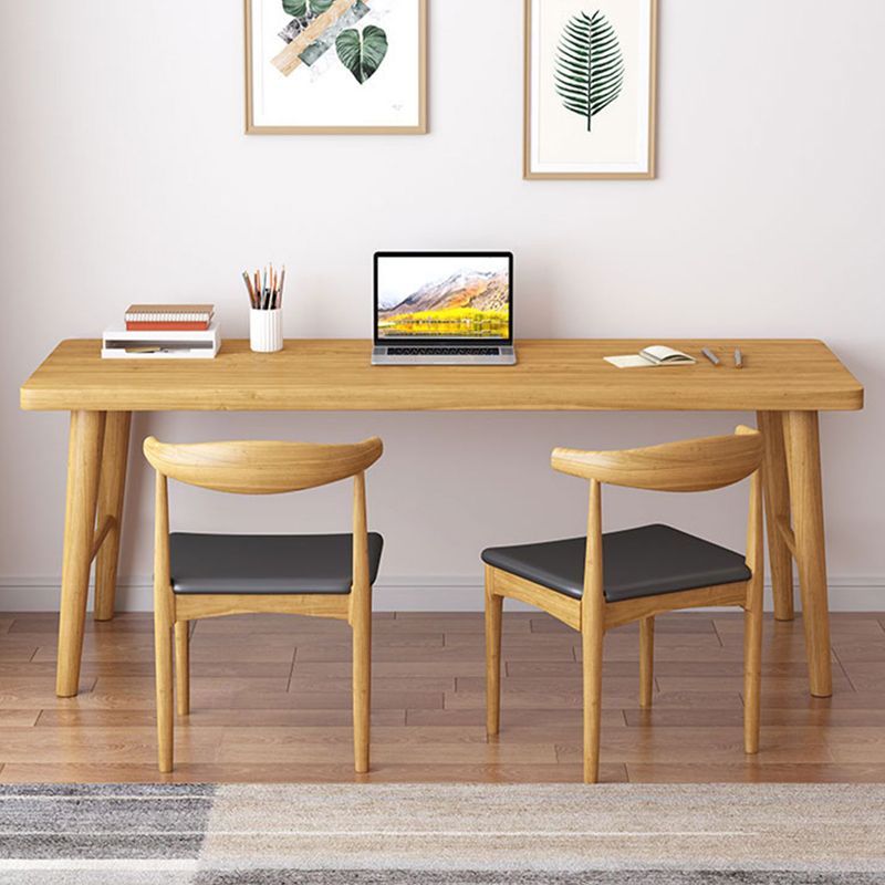 Moderna scrivania per ufficio rettangolo in legno massiccio 29.53 "scrivania naturale alta