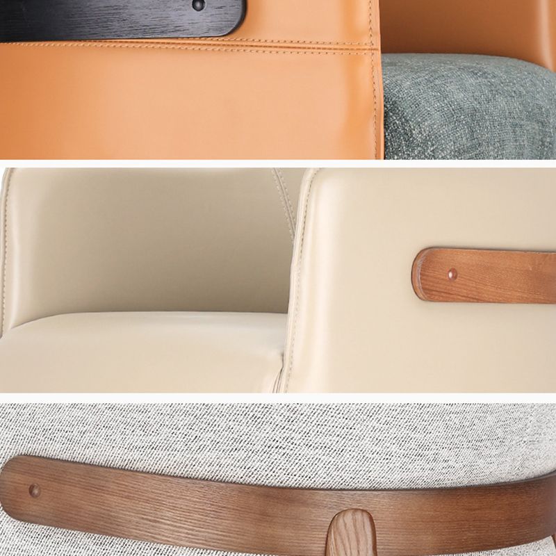 Modern Simple Arm Chair Wooden Base Dining Arm Chair for Living Room Clearhalo 'Dining Chairs' 'Dining Tables & Seating' 'dining_chair' 'furn' 'furn_dining_chair' 'Furniture' 'Kitchen & Dining Furniture' 1200x1200_29cd7875-ed74-40bf-951d-8482c5ee3bc8