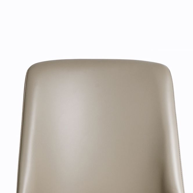 Faux Cuero y Metal Con comedor sin brazo y acento contemporáneo