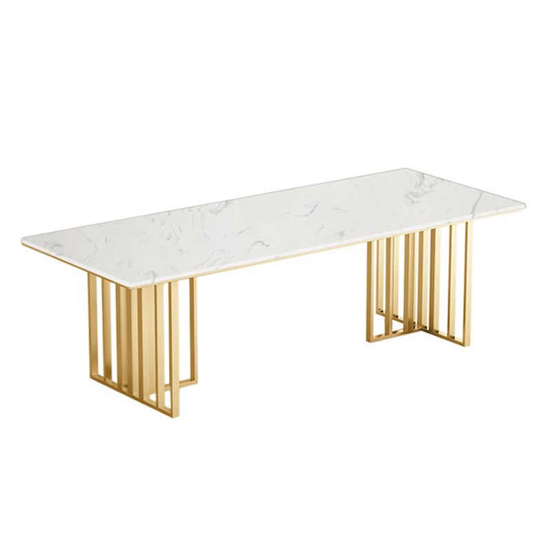 Metal Traditional Luxury Rectangle Table Sintered Stone Indoor Table for Kitchen and Dining Room Clearhalo ' dining_table' 'Dining Tables & Seating' 'Dining Tables' 'furn' 'furn_dining_table' 'Furniture' 'furniture_dining_table' 'Kitchen & Dining Furniture' 'kitchen&dining_furn' 'kitchen' 'kitchen_dining_table' 1200x1200_29ce0515-84a4-4daf-bc00-de2958655e2b