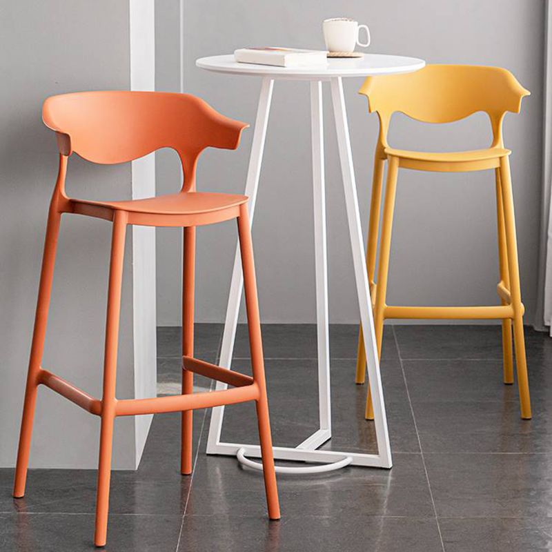 Industrial Stackable Bar Height Stool Plastic Low Back Bar Stool for Dining Room Clearhalo 'Bar Furniture' 'Bar Stools' 'bar_stools' 'furn' 'furn_bar_stools' 'Furniture' 'Kitchen & Dining Furniture' 1200x1200_29ce363b-d51d-45e6-91d3-94235999da0f