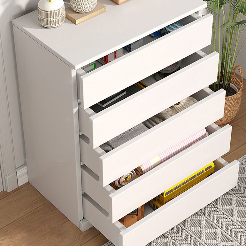 Contemporary White/Natural Chest with Wooden Drawers Rectangle Chest Clearhalo 'Cabinets & Chests' 'cabinets_chests' 'furn' 'furn_cabinets_chests' 'Furniture' 'Living Room Furniture' 1200x1200_29d02fce-2fed-42d5-b9e7-cbf2d8d66df6