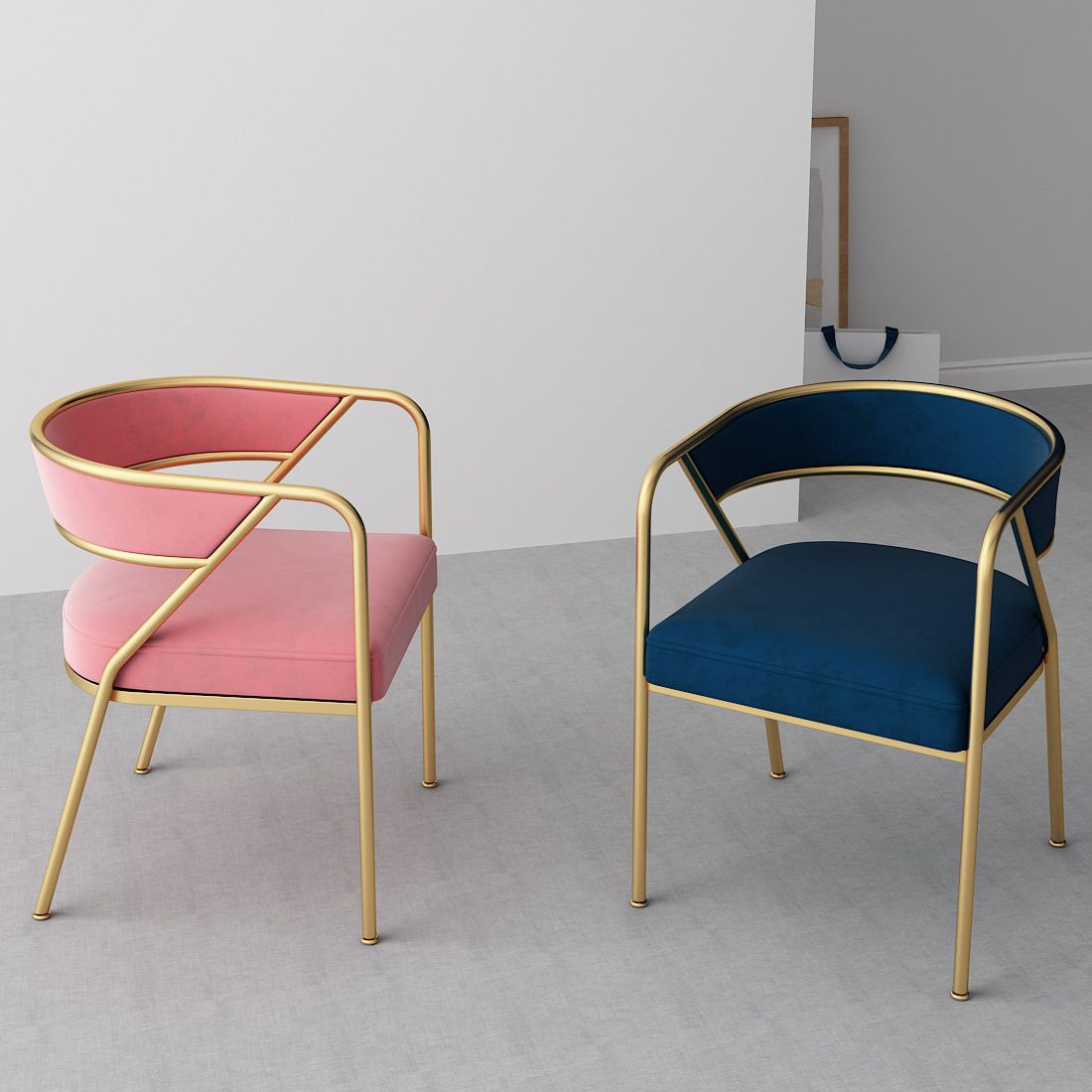 Industrial Style Metal Dining Chair Stackable Open Back Dining Side Chair for Home Clearhalo ' kitchen&dining_furn' 'Dining Chairs' 'Dining Tables & Seating' 'dining_chair' 'furn' 'furn_dining_chair' 'Furniture' 'furniture_dining_chair' 'Kitchen & Dining Furniture' 'kitchen' 1200x1200_29d0c4e5-057c-47da-aa65-5d2412f4530e