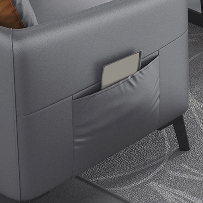 Contemporary Standard Tuxedo Arm Loveseat Leather Loveseat with Pillows Clearhalo 'furn' 'furn_sofas' 'Furniture' 'furniture_sofas' 'kitchen' 'kitchen_sofas' 'Living Room Furniture' 'Sofa' 'sofas' 1200x1200_29d167a9-00ae-4ee0-9e41-b52552e7cb59