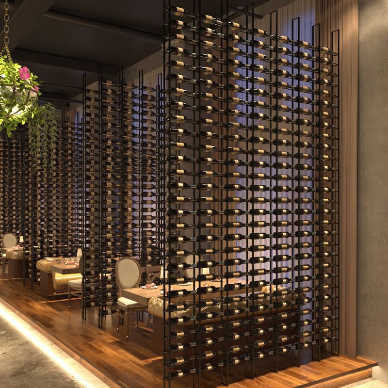 Porta di vino per vino in bottiglia per pavimenti per pavimenti industriali in nero