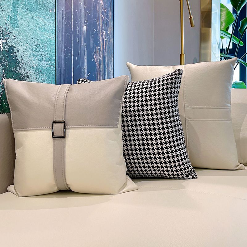 Stain-Resistant Modern Faux Leather Sofa/Sectional Pillowed Back Cushions Clearhalo 'furn' 'furn_sectionals' 'Furniture' 'furniture_sectionals' 'kitchen' 'kitchen_sectionals' 'Living Room Furniture' 'Sectionals' 1200x1200_29d3ac53-de45-48cb-a6d3-c5c6c6562a7c