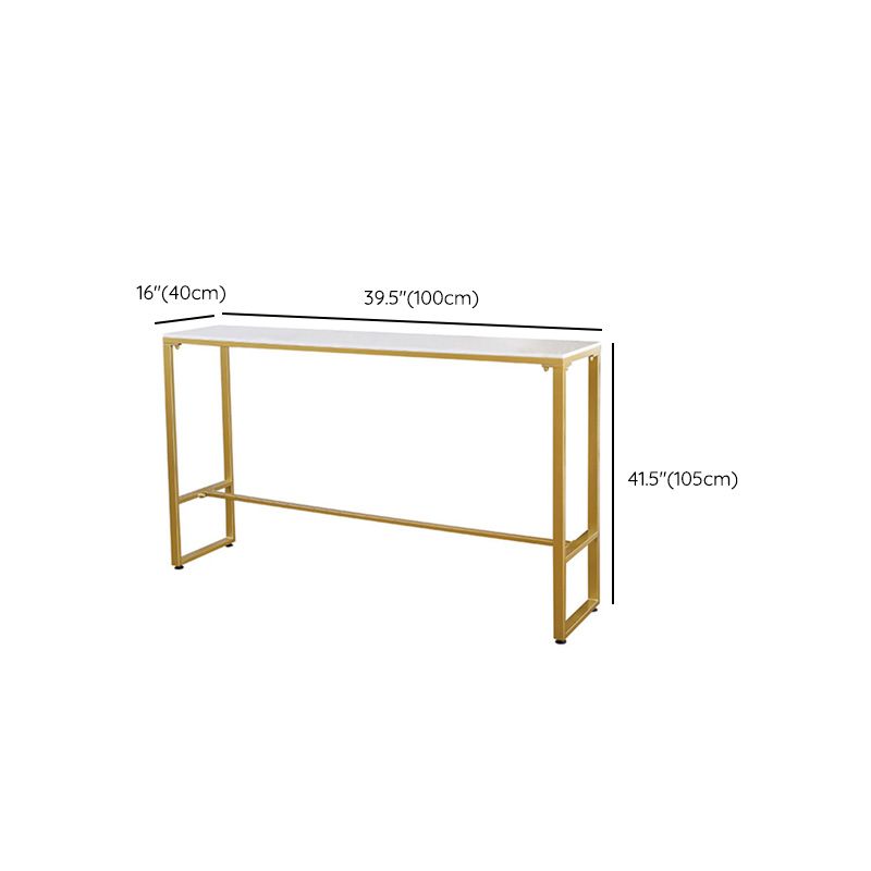 Glam Bar-height Table White Stone Top Pub Table with Gold Base Clearhalo 'Bar Furniture' 'Bar Tables' 'bar_tables' 'furn' 'furn_bar_tables' 'Furniture' 'Kitchen & Dining Furniture' 1200x1200_29d5c985-8461-42b2-8212-2af9c7902665