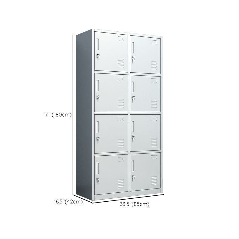 Armoire de rangement de porte à charnière en métal armoire grise contemporaine pour salle de bain