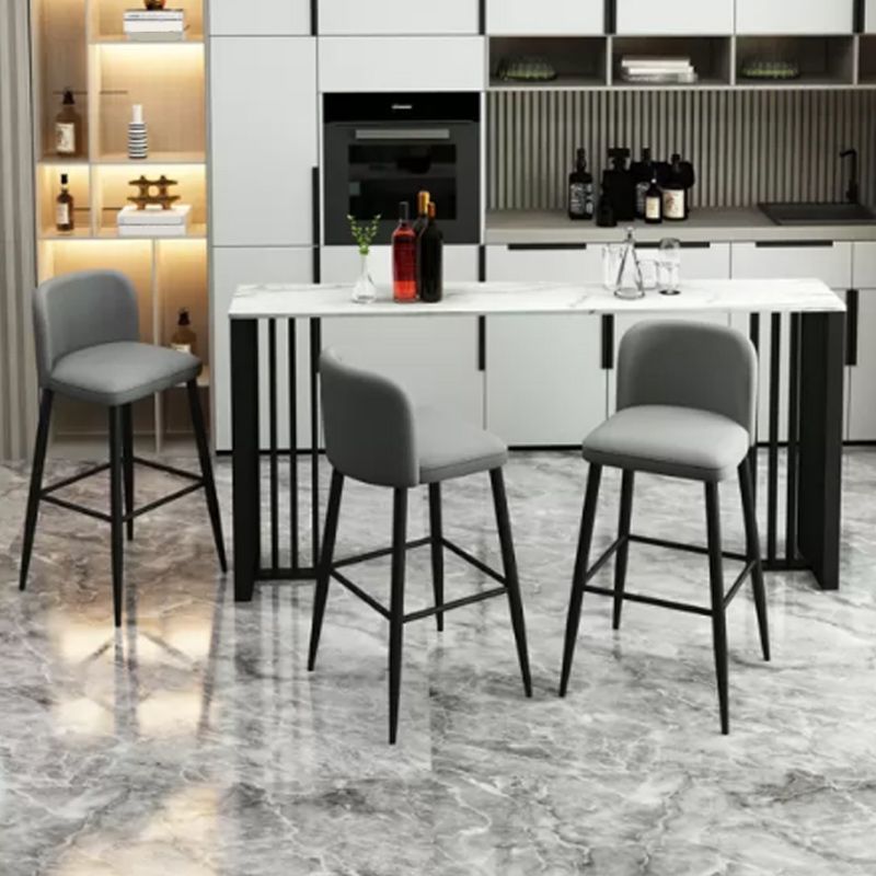 Industrial 1/2/4 Pieces Table and Stool Set Rectangle Indoor Stone Counter Height Set Clearhalo 'Bar Furniture' 'furn' 'furn_home_bar_bar_sets' 'Furniture' 'Home Bars & Bar Sets' 'home_bar_bar_sets' 'Kitchen & Dining Furniture' 1200x1200_29d7596d-caa3-42c9-8046-060ad2fa6e58