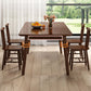 Contemporary Rectangular Solid Wood Tabletop Dining Table with 4 Foot