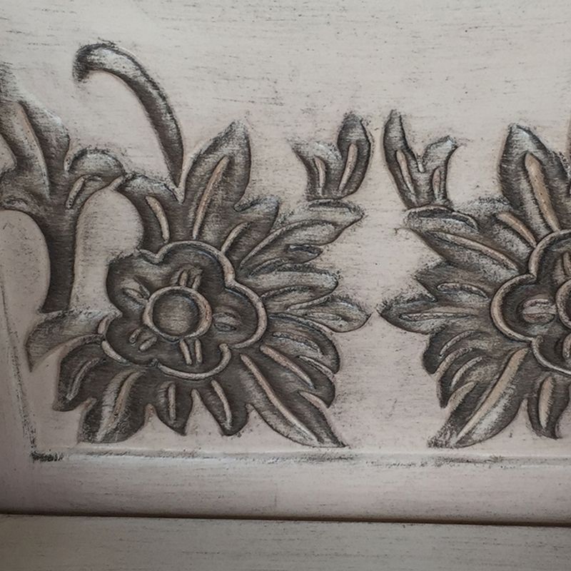 Eiken ijdelheid set met ontlasting 64.17 "Hoge ijdelheid met lade en spiegel