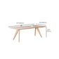 Mesa de comedor de estilo moderno, mesa de piedra de 4 patas para comedor