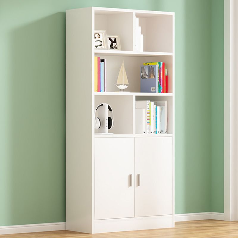 Étagère de livre en bois d'ingénierie contemporaine verticale librasse arrière fermée pour la maison