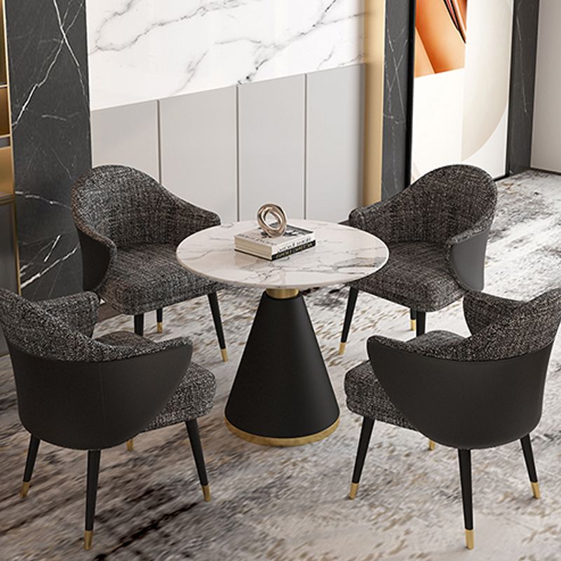 Metal Base Table Glam Style Sintered Stone Dining Table for Home Use Clearhalo 'Dining Tables & Seating' 'Dining Tables' 'dining_table' 'furn' 'furn_dining_table' 'Furniture' 'Kitchen & Dining Furniture' 1200x1200_29da3ce0-59fe-43c0-8d07-349f2fd0c726