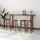 Industrielles 1/2/4/5-teiliges Bartisch-Set aus Holz, rechteckiger Bartisch mit hohen Hockern