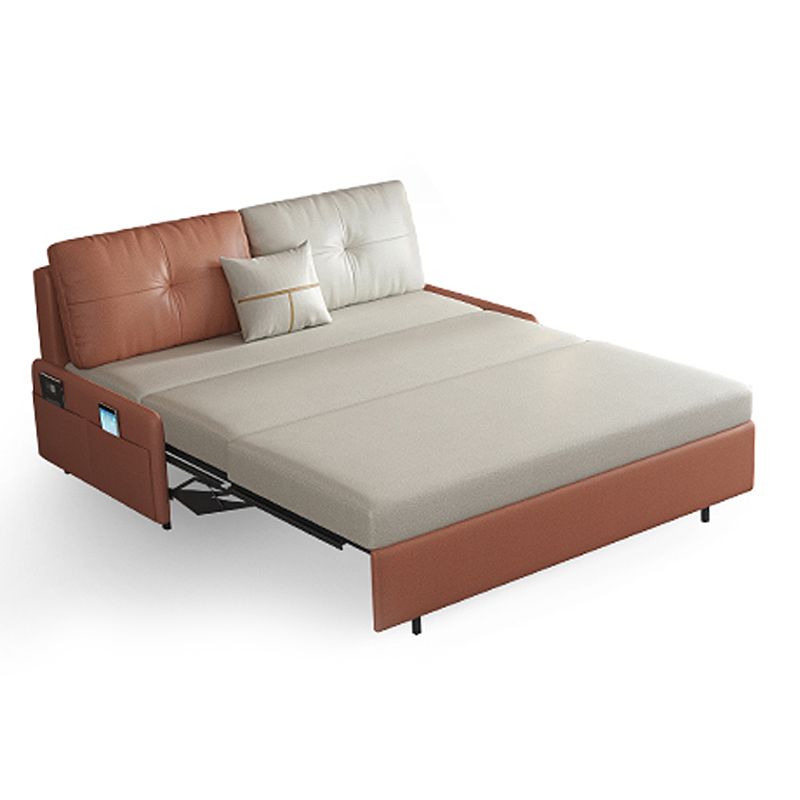 38,58 "W zeitgenössische Kunstleder -Leder -Armless -Sofa für Wohnzimmer