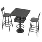 Industrial Black Iron Bar Table Faux Marble Top 41.3"H Bistro Table with Storage Clearhalo 'Bar Furniture' 'Bar Tables' 'bar_tables' 'furn' 'furn_bar_tables' 'Furniture' 'furniture_bar_tables' 'Kitchen & Dining Furniture' 'kitchen&dining_furn' 'kitchen' 1200x1200_29df2b66-a521-422f-9881-dbf3f280d2b6