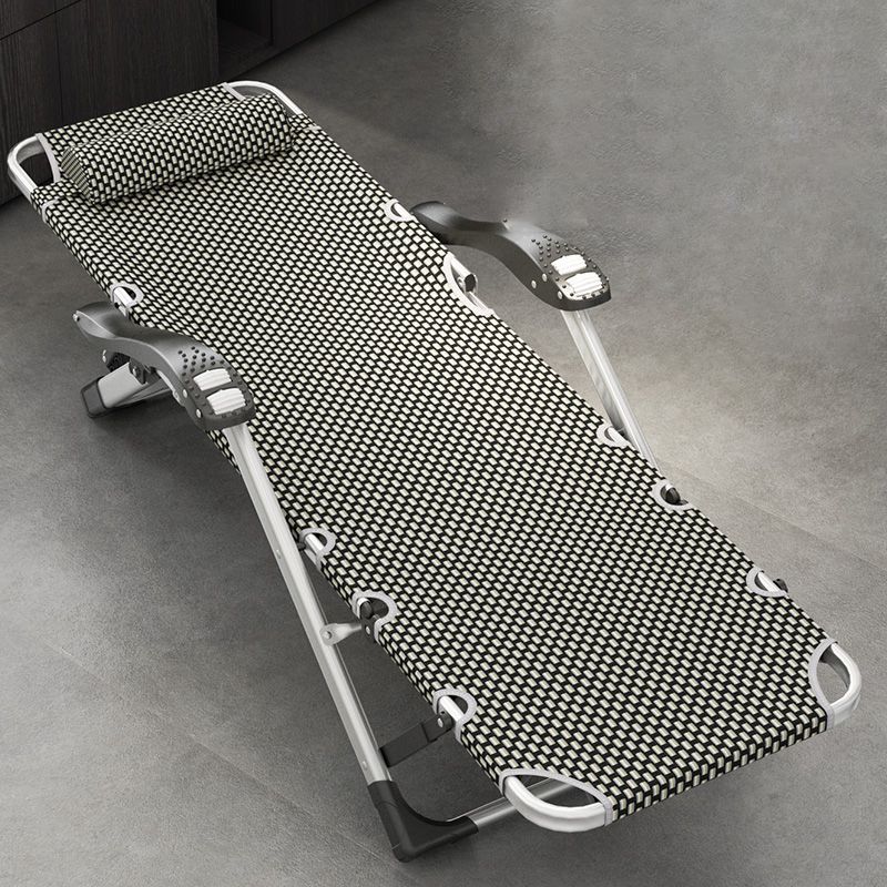 Reclinabile standard contemporaneo con poltrona in metallo argento