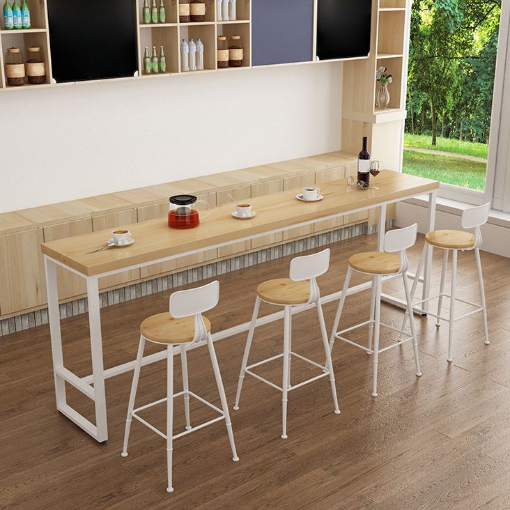 Set di legno massiccio e sgabello naturale 1/2/5/9 pezzi set da pranzo per pub rettangolo