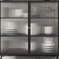 Glam Metal Sideboard a buffet Porte in vetro armadi a buffet