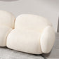 Square Arm Wool Sofa Modern Style 1/2/3-Seater Sofa in White