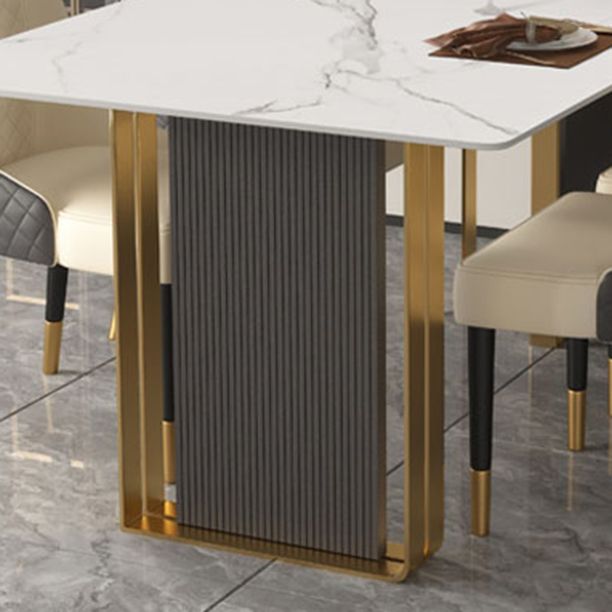 1/4/5/6/7 Pieces Dining Chairs Set White Sintered Stone Dining Table Set for Home Use Clearhalo 'Dining Room Sets' 'Dining Tables & Seating' 'dining_room_set' 'furn' 'furn_dining_room_set' 'Furniture' 'furniture_dining_room_set' 'Kitchen & Dining Furniture' 1200x1200_29e9d77a-99e4-4dae-914d-fb39a0742342